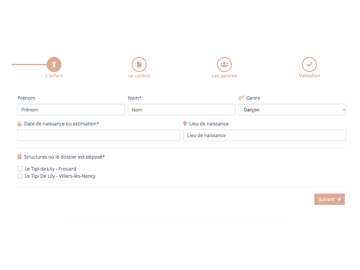 Intégration API gestion de crèche