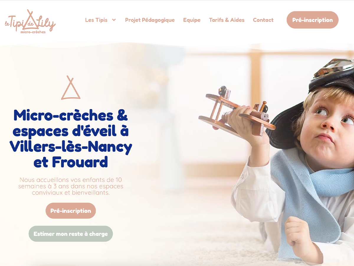 Aperçu du site Le Tipi de Lily